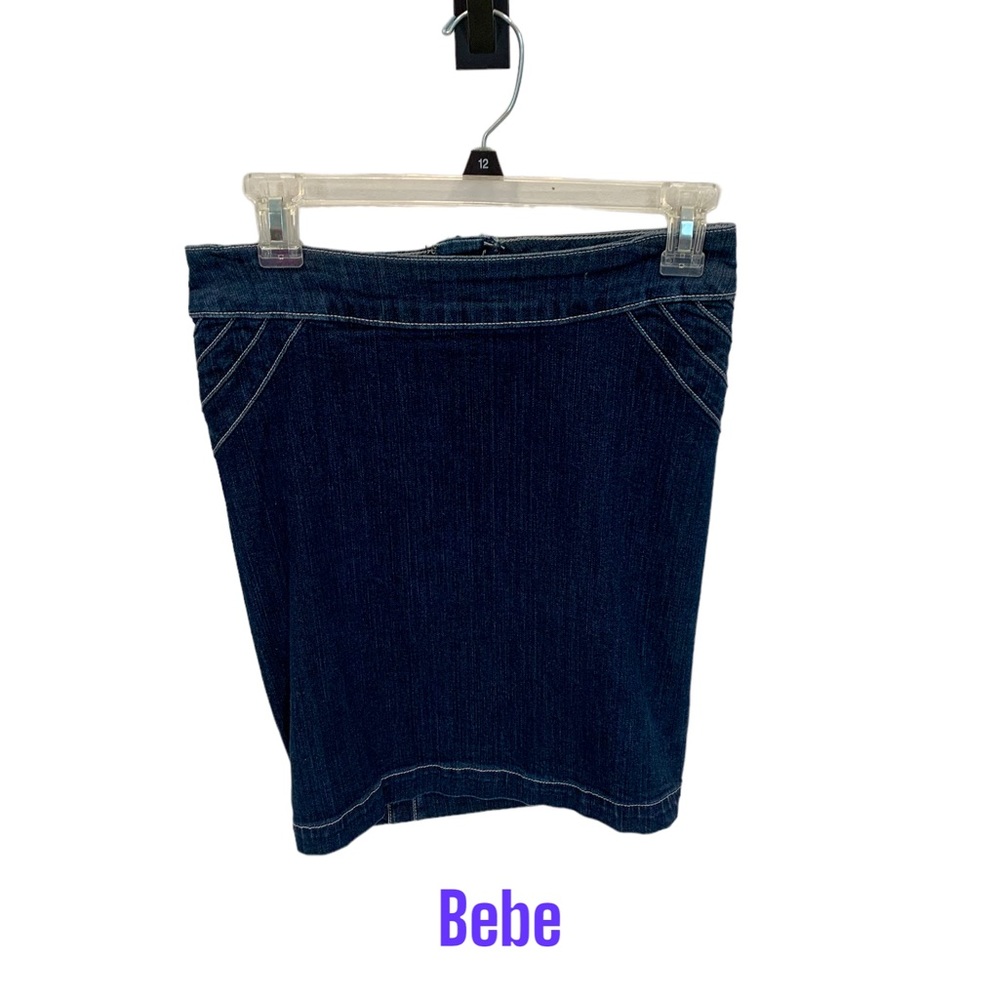 Bebe stretchy denim skirt